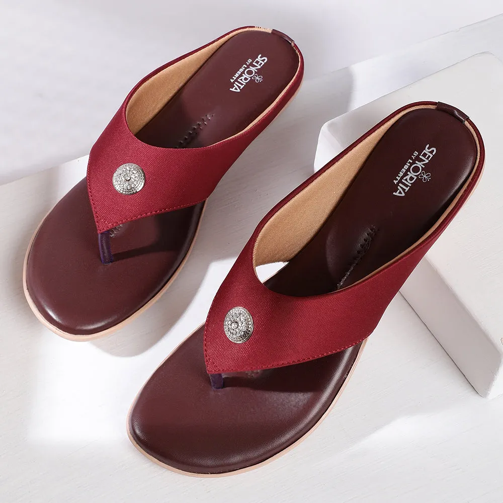 Sea Breeze Senorita Casual (Cherry) Slippers For Women MK-08 By Liberty