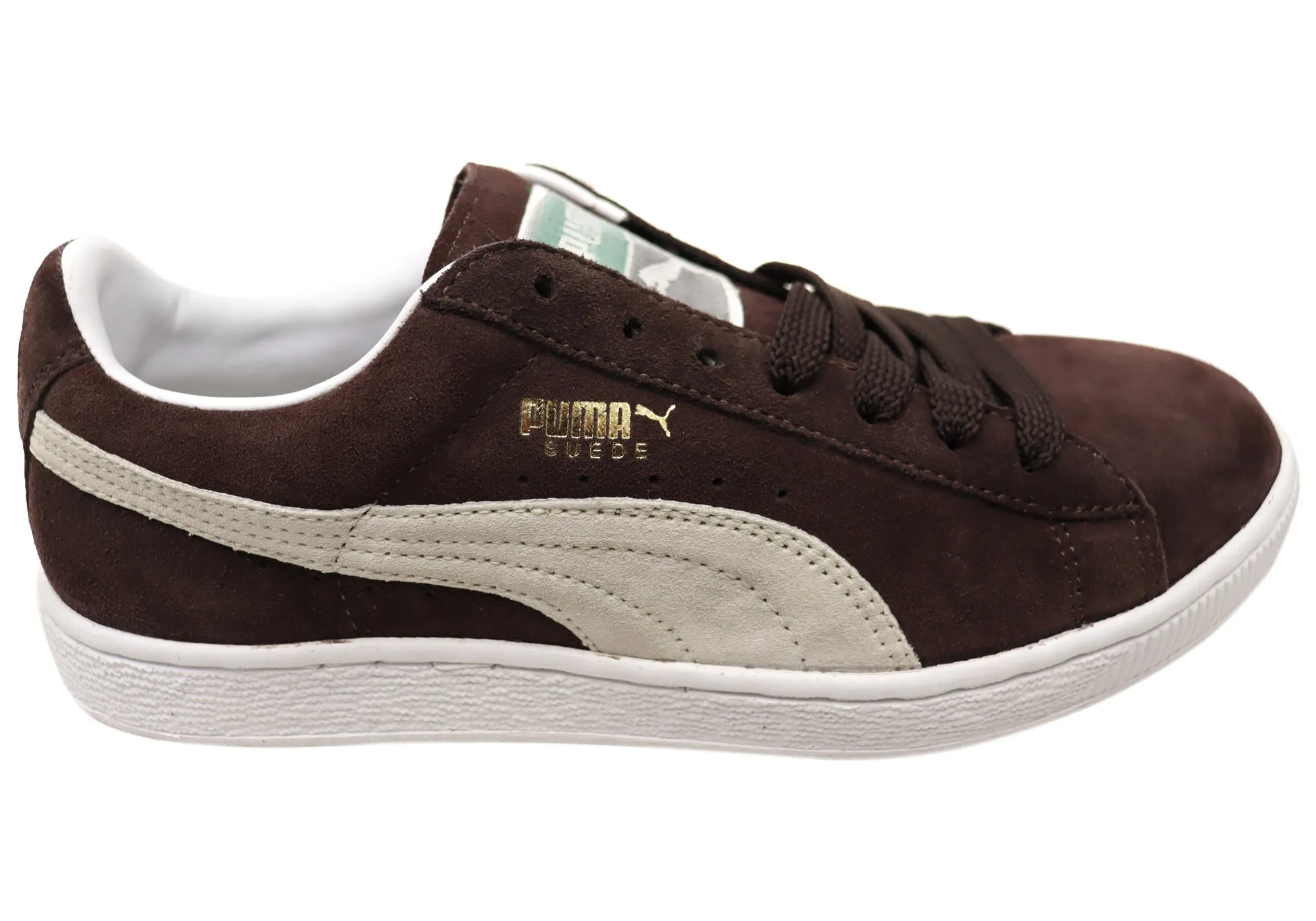 Puma Mens 181649 Suede Leather Comfortable Lace Up Shoes Quick Wear