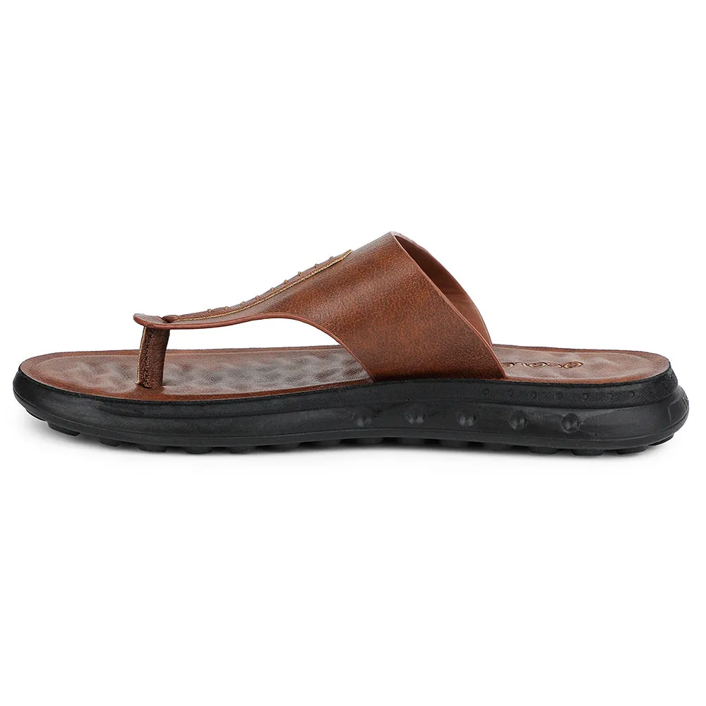 Healers Tan Casual Slipper For Men GHD-82 By Liberty Fiber Mix Breathable Road Trip
