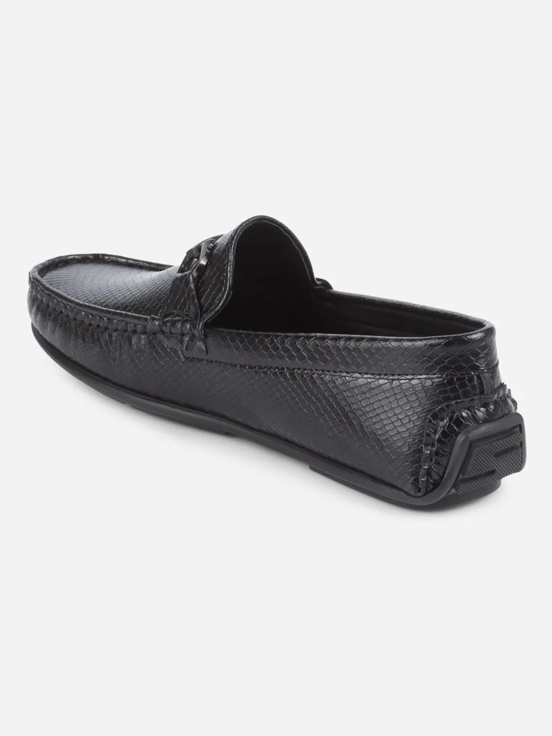 Men's Black Moc Toe Buckle Loafer (IX4114) Skate Cool Feather Light Long Distance