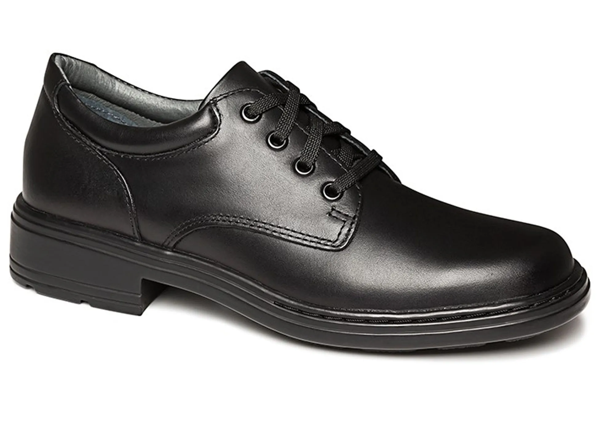 Stretchable Material Kids' dress shoes Clarks Infinity Junior Black Leather School Shoes