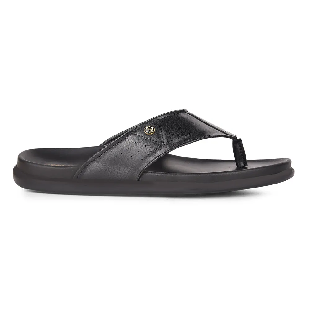 Healers Casual Black Slippers For Men LEEKS-1 By Liberty Ballroom Event