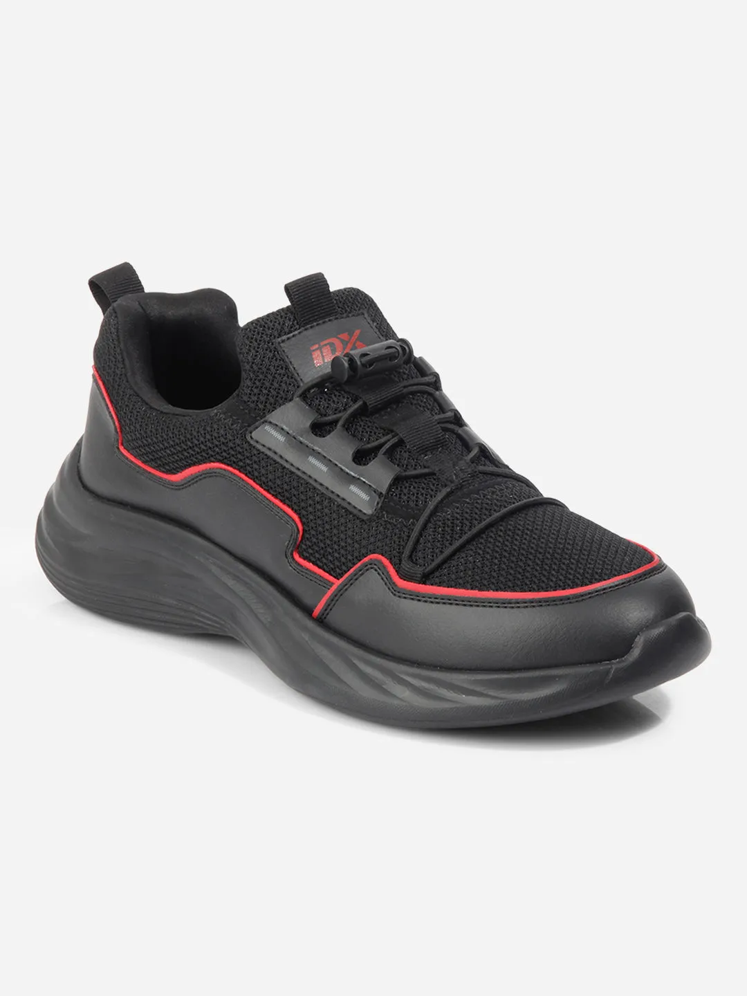 Responsive Use Busy Schedule Men's Black Textured Mesh Sneakers IX7131