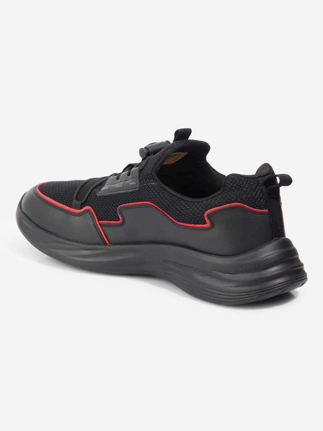 Puncture Resistant Plate Flexible Rubber Outsole Men's Black Textured Mesh Sneakers IX7131