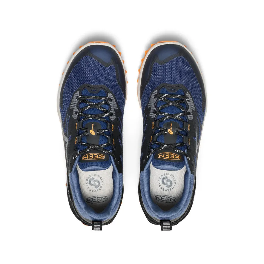 Trendy Features Good Traction Men's Zionic NXT Waterproof Hiking Shoe  |  Naval Academy/Bright Marigold