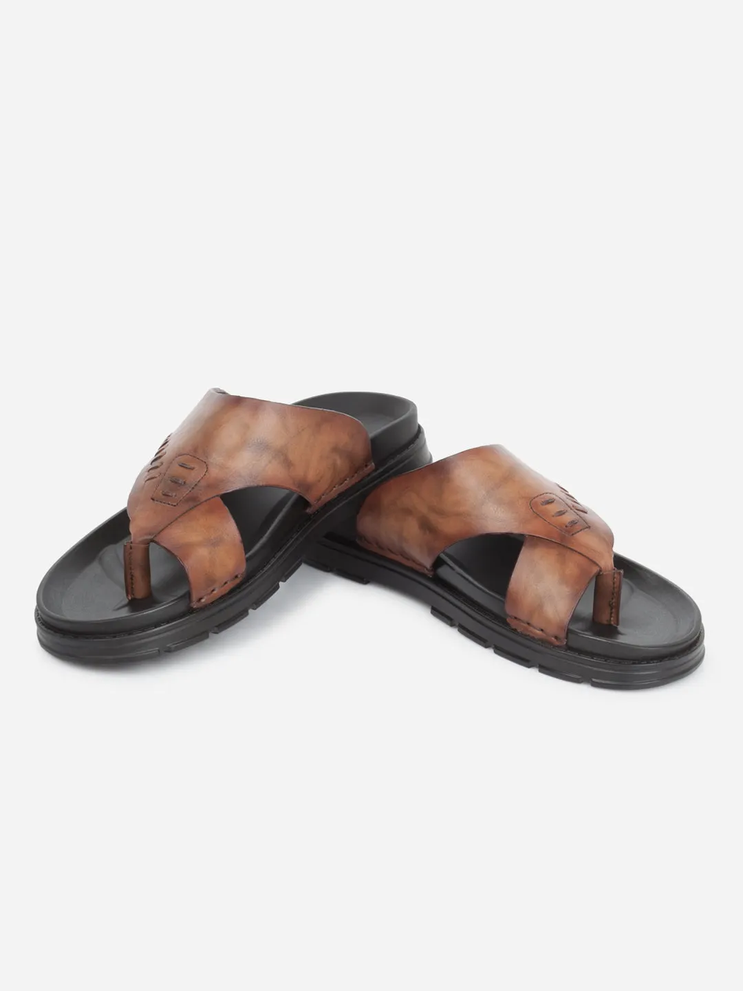 Men's Brown Smart Casual Thong Sandal (ID4245) Festival Vibe Hill Tough