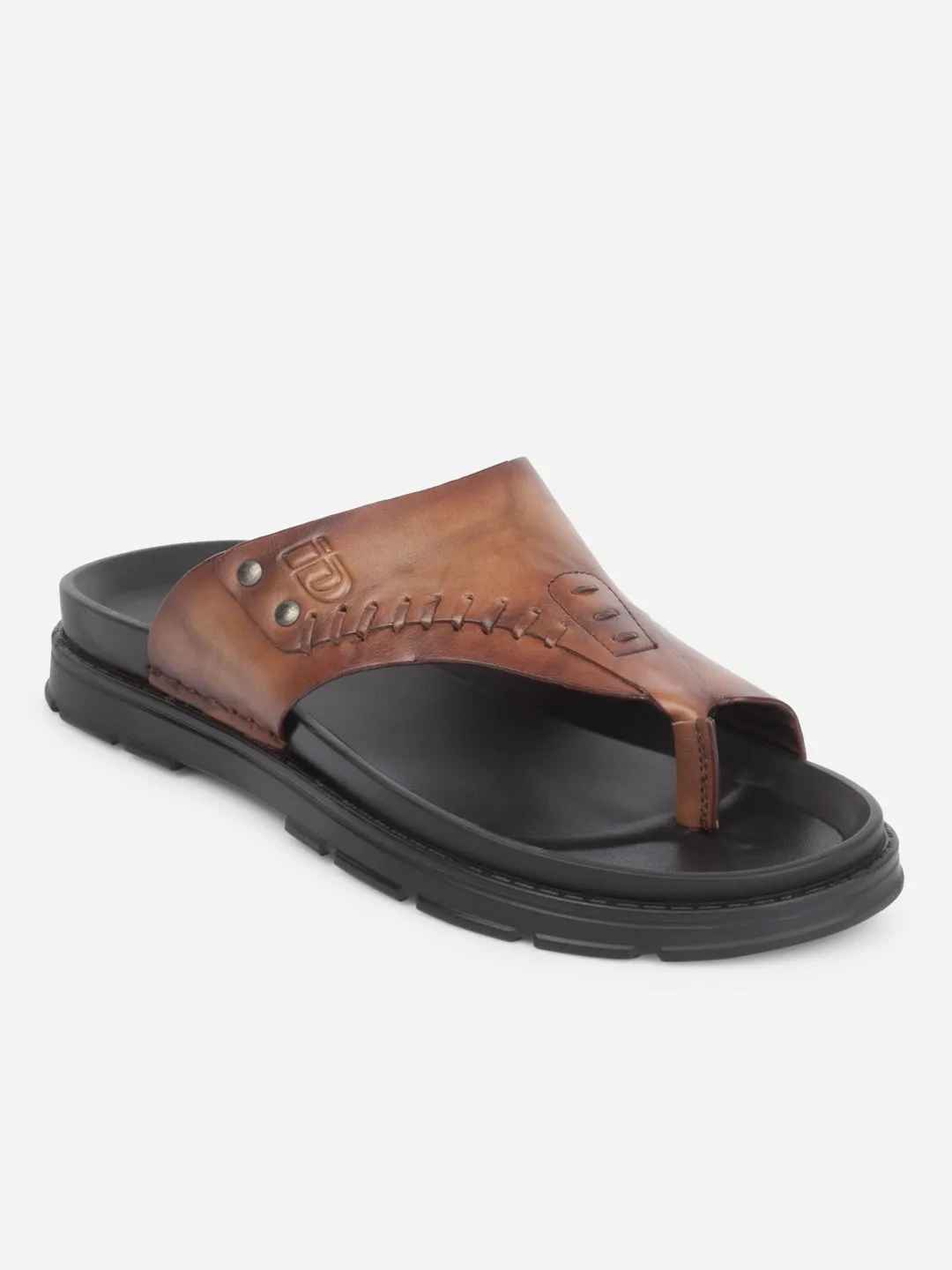 Beauty Walk Carry Easy Men's Brown Smart Casual Thong Sandal (ID4245)