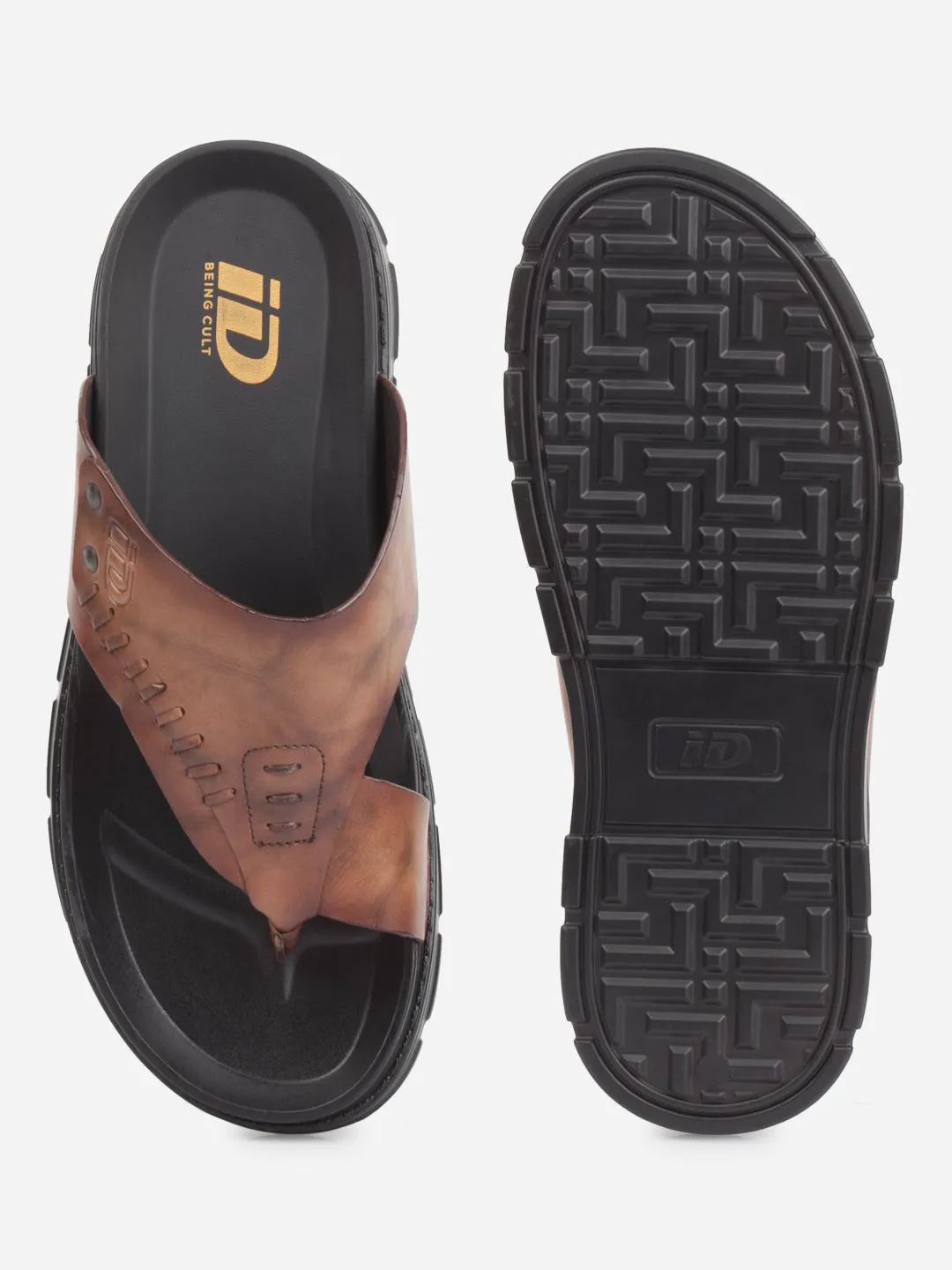Breathable Beach Walk Men's Brown Smart Casual Thong Sandal (ID4245)