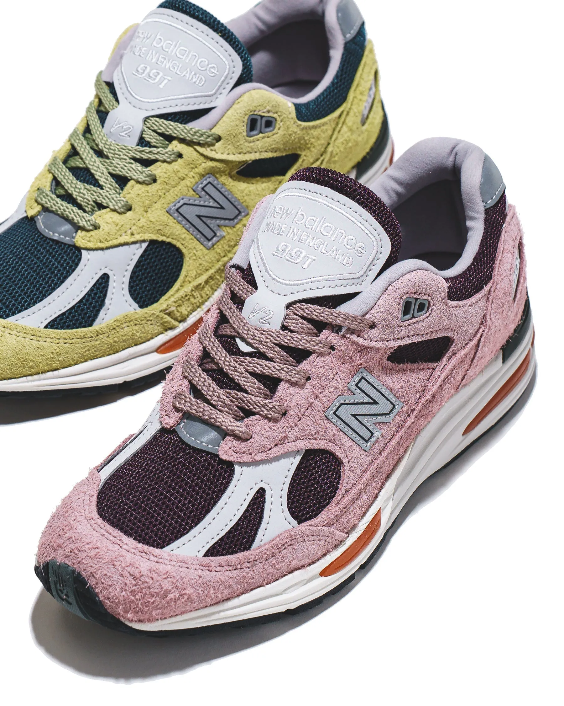 Rubber Outsole Dance Mode New Balance Unisex Made in UK 991v2 Deauville Mauve Fig U991PR2
