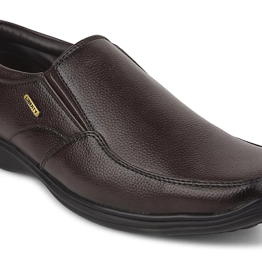 Travel Easy Wine Tasting Fortune Brown Formal Non Lacing Moccasin Shoes For Men R573-06 By Liberty