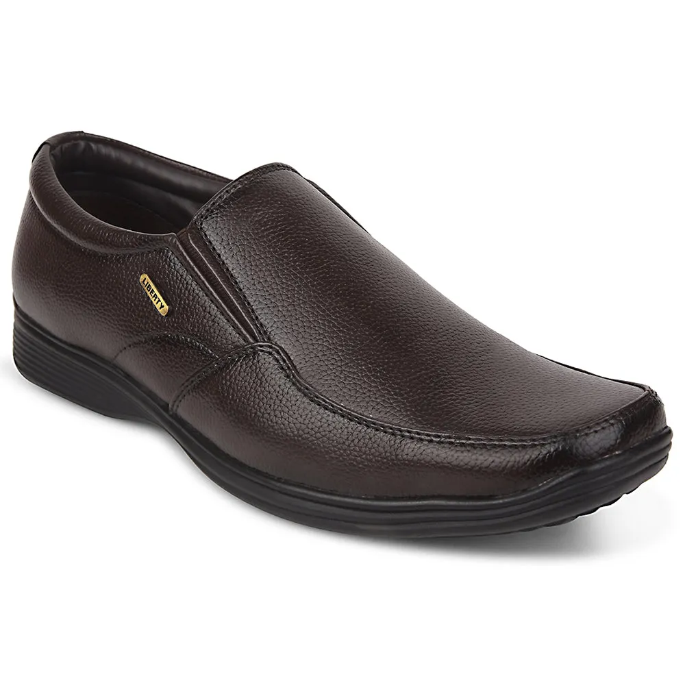 Special Event Fortune Brown Formal Non Lacing Moccasin Shoes For Men R573-06 By Liberty