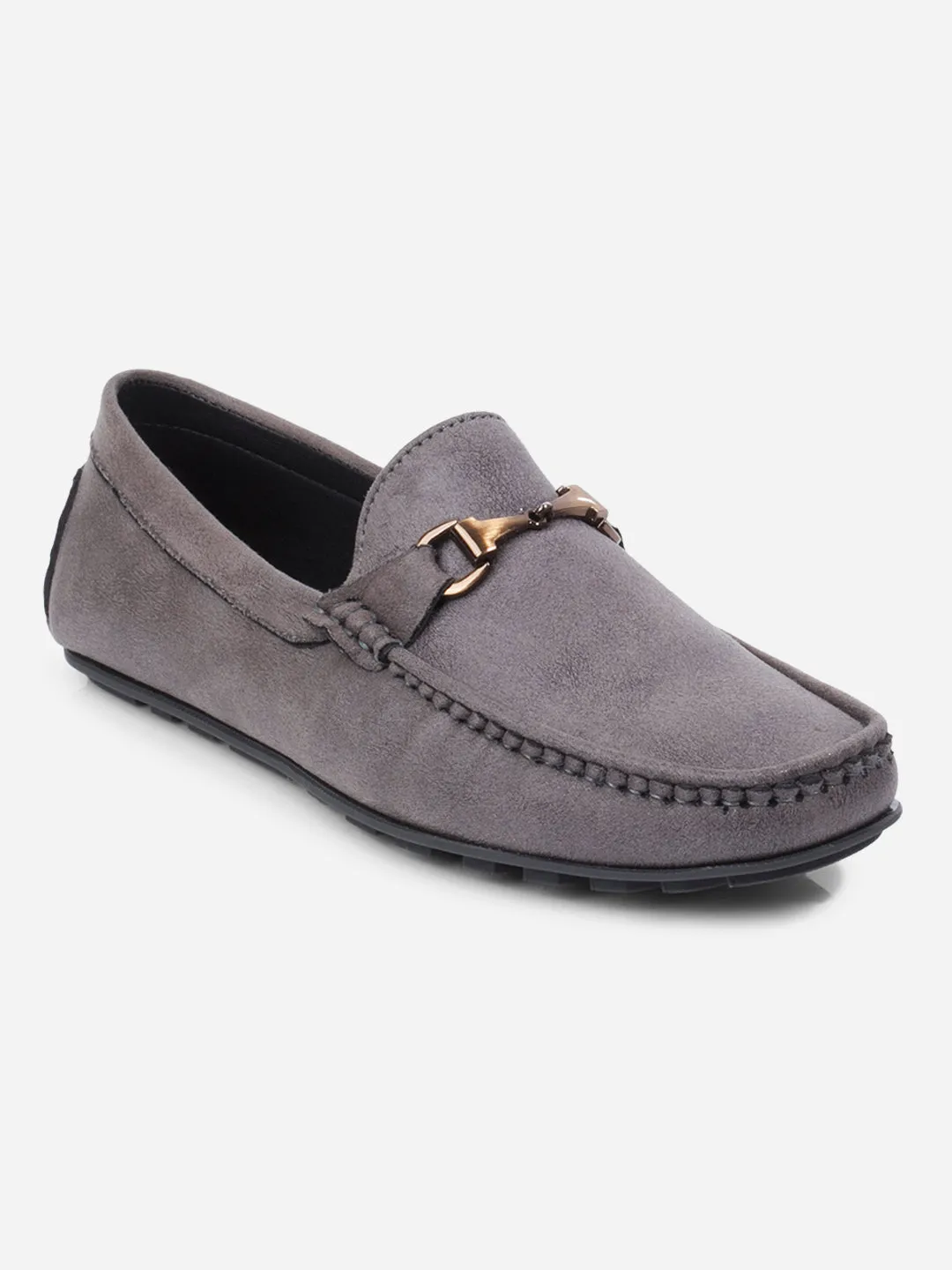 Men's Grey Moc Toe Buckle Loafer (IX4115) Eva Midsole