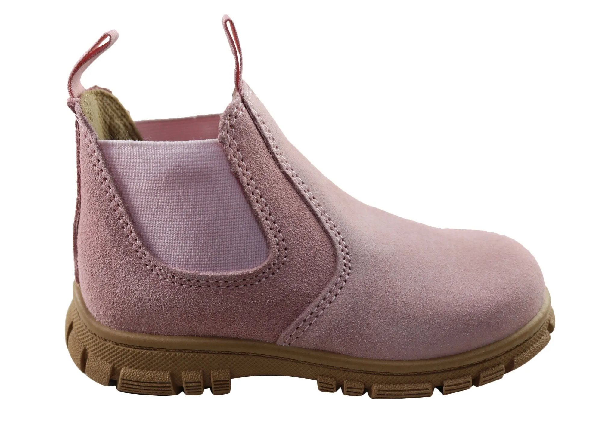 Grosby Ranch Junior Kids/Youths Pull On Leather Boots Durable kids' shoes