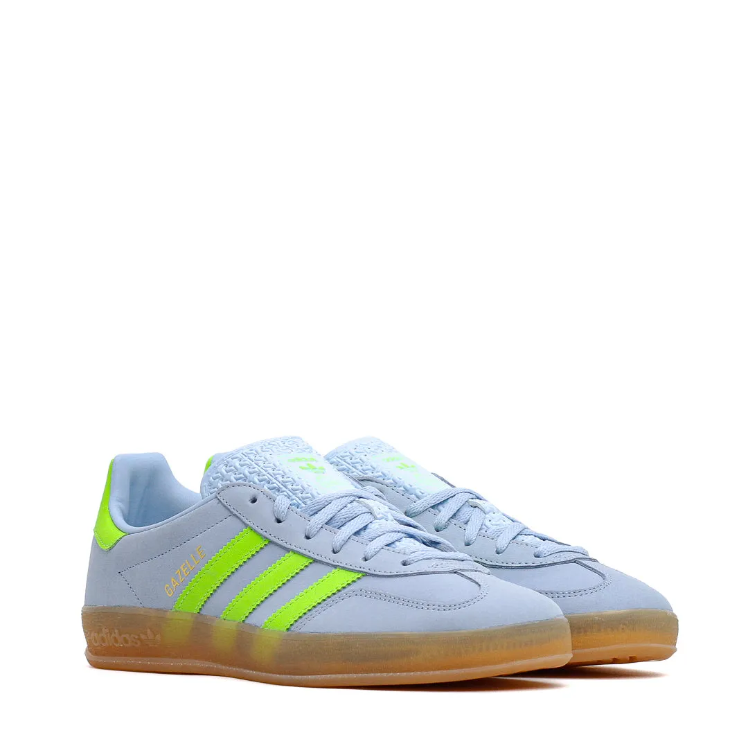 Adidas Women Gazelle Indoor Clear Sky Solar Green JI1372 Fast Track Joint Care