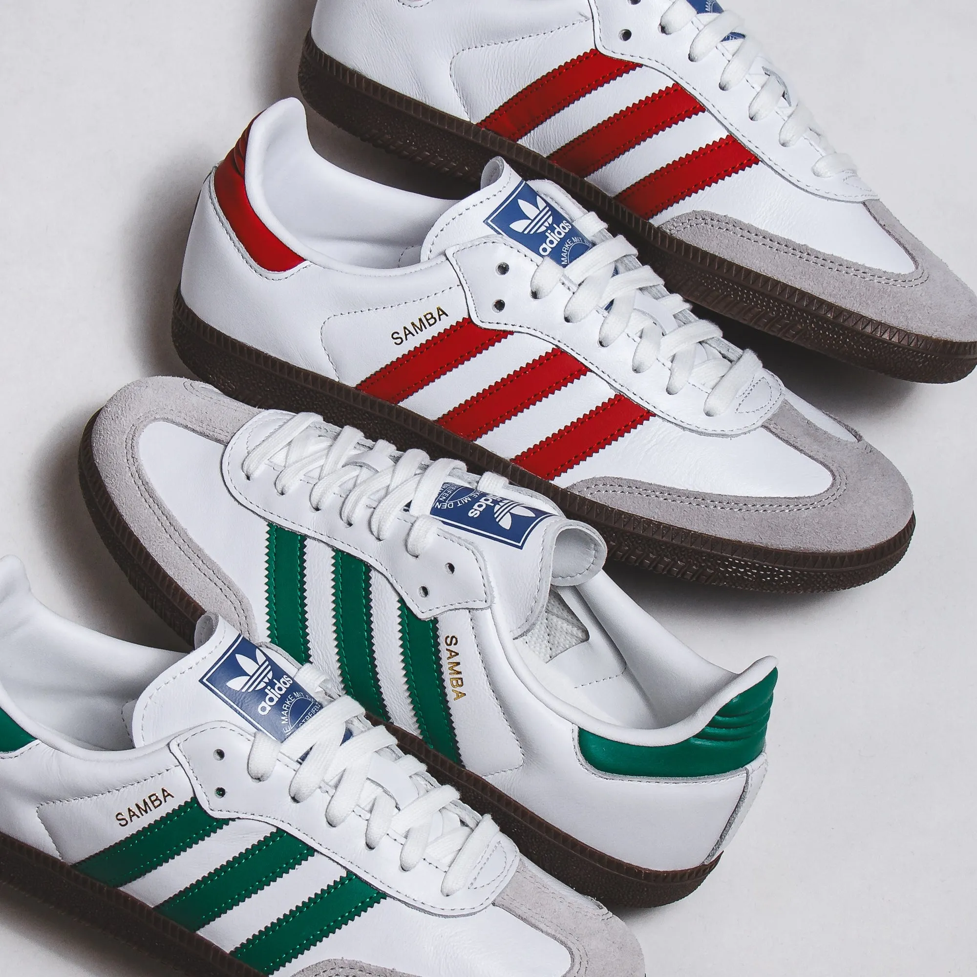 Flexible Sole Adidas Originals Men Samba OG White Green IG1024