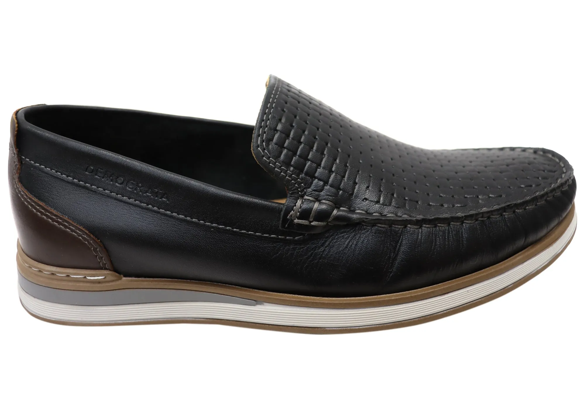 Democrata Tommy Mens Brazilian Comfortable Leather Loafers Shoes Weekend Outfit Urban Chill