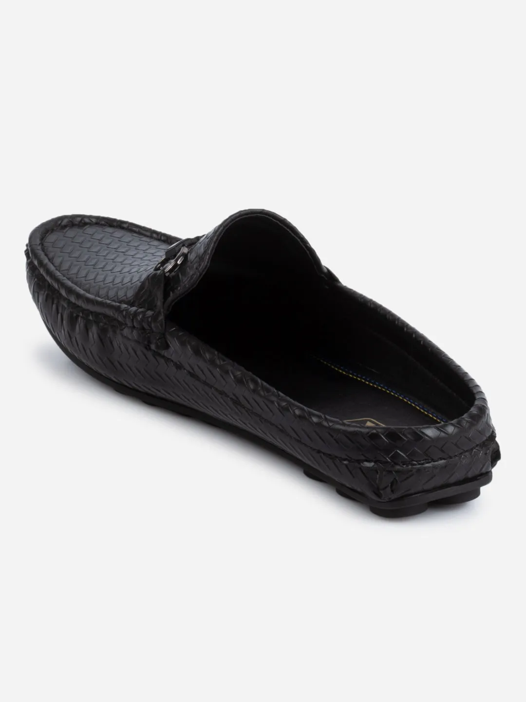 Men's Black Moc Toe Buckle Mule (IX4112) Padded Stretchable Material