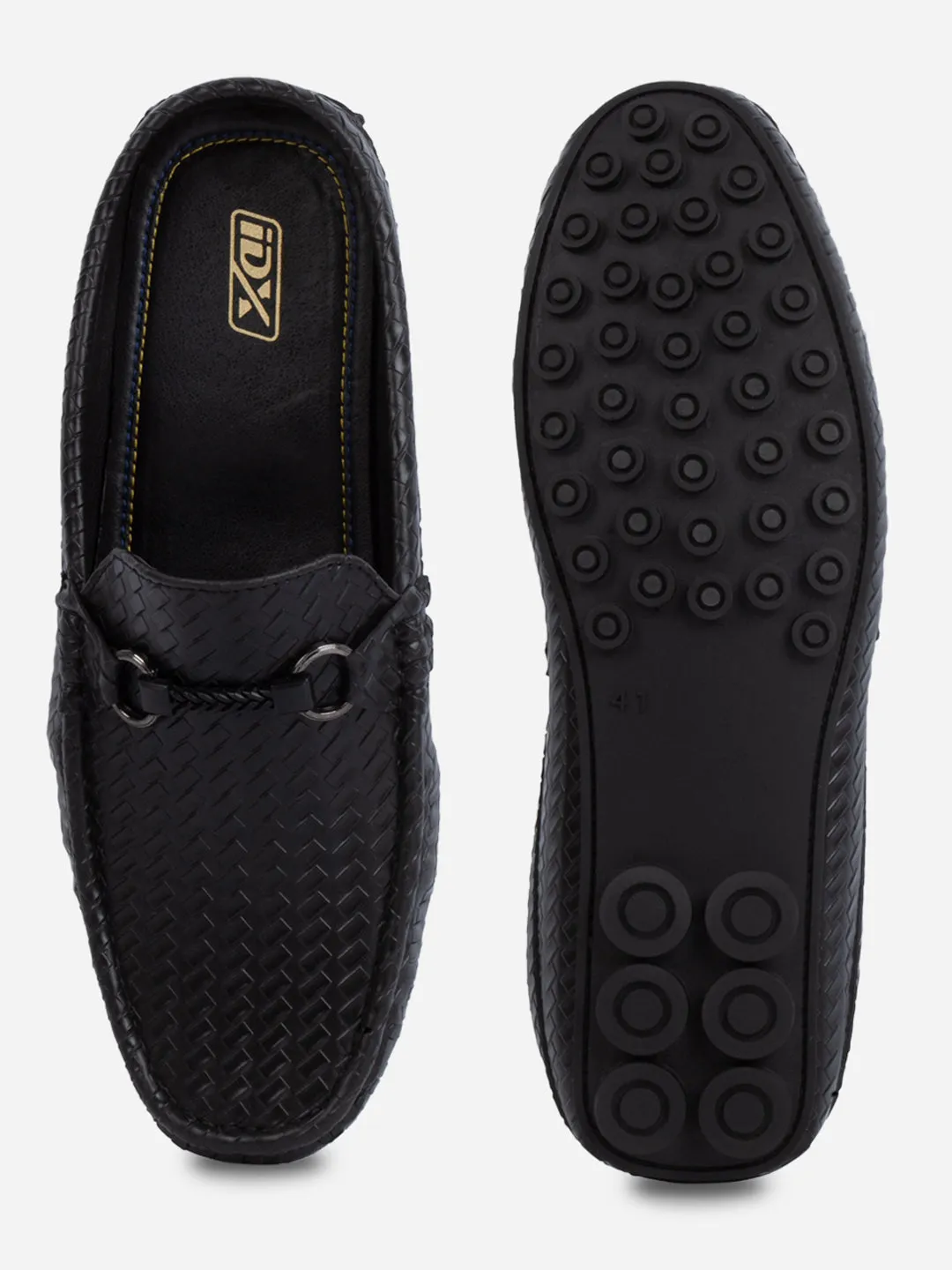 Men's Black Moc Toe Buckle Mule (IX4112) Eco Friendly Minimalist Fans