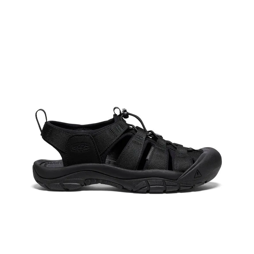 Men's Newport H2 Sandal  |  Triple Black Comfy Step Comfort Glide