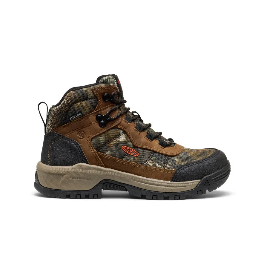 poolside style Shock Absorbing Women's Skokie Waterproof Work Boot (Soft Toe)  |  Camo/Black