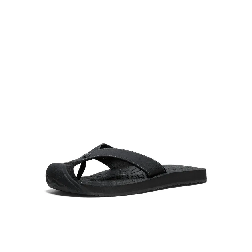 Comfort Sandals Men's Barbados Flip-Flop  |  Black/Steel Grey