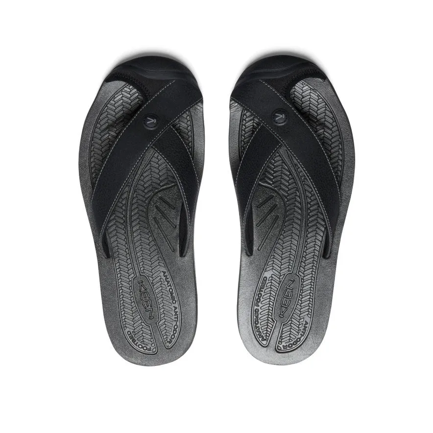 Soft Material Men's Barbados Flip-Flop  |  Black/Steel Grey