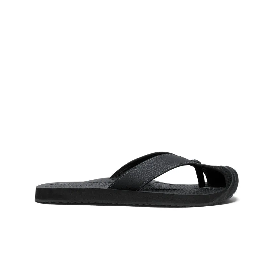Effortless Slip Comfortable Grip Men's Barbados Flip-Flop  |  Black/Steel Grey