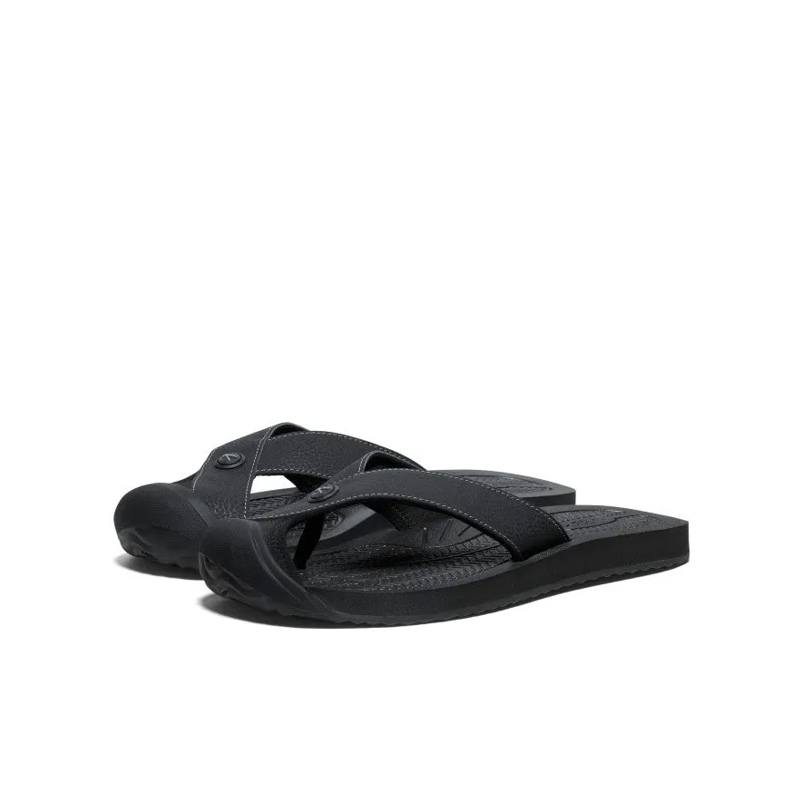 Men's Barbados Flip-Flop  |  Black/Steel Grey Flex grooves