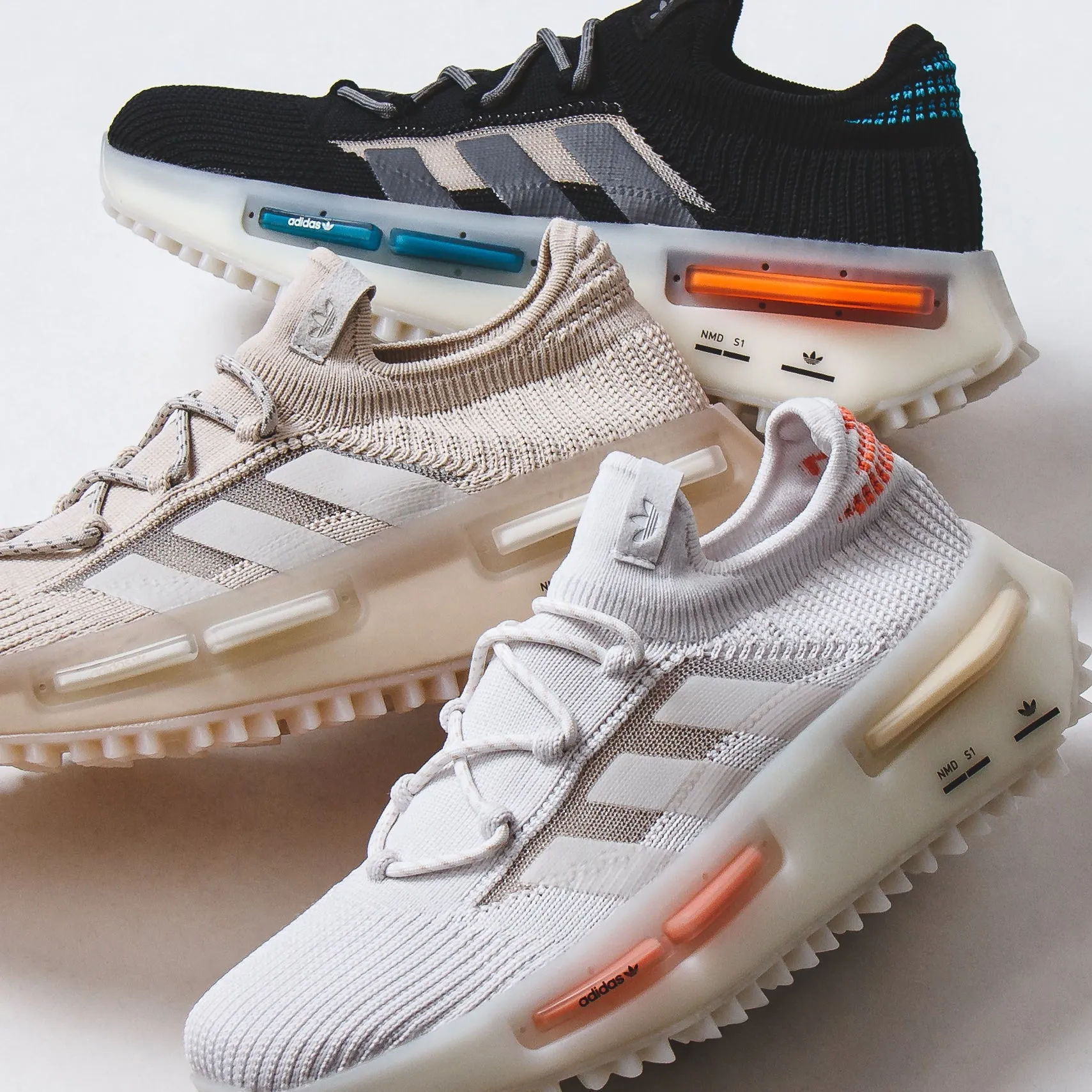 Fashion Edge Comfort Ankle Adidas Originals Women NMD S1 Boost White HQ4465