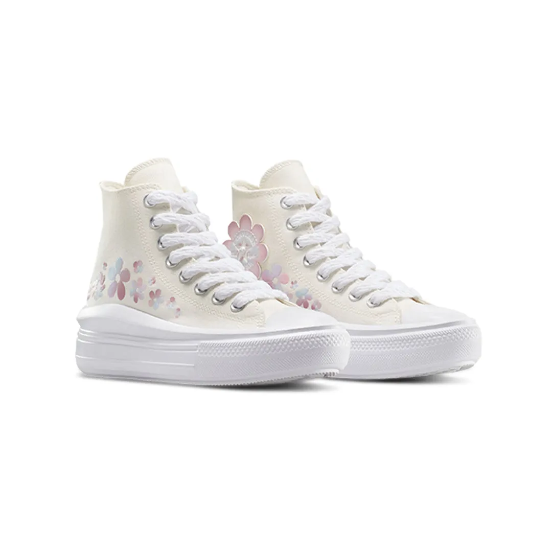 Converse - Women's Chuck Taylor All Star Move High Top Shoes (A14270C) Silver Shine Comfort Midsole