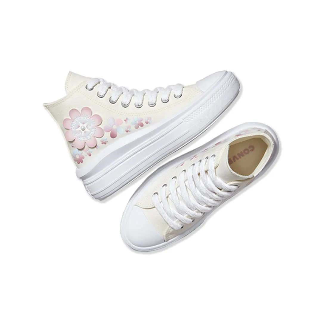 Love Glow Arch Support Standing Workers Converse - Women's Chuck Taylor All Star Move High Top Shoes (A14270C)