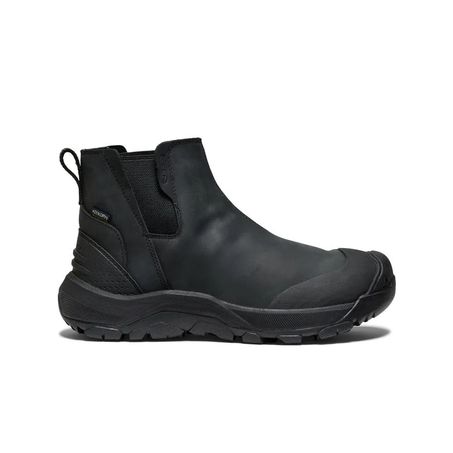 Anti Slip Slip-On Travel Shoes Men's Revel IV Waterproof Chelsea  |  Black/Black
