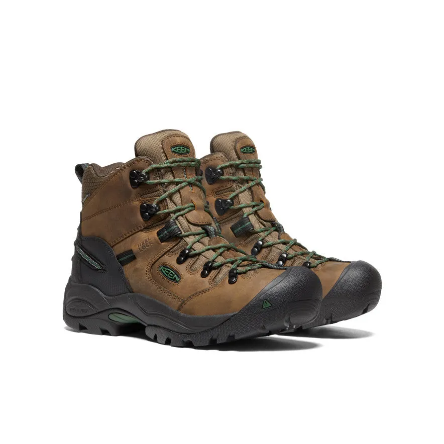 Men's Pittsburgh Energy 6" Waterproof Boot (Soft Toe)  |  Cascade Brown/Greener Pastures White Clean Wide Path