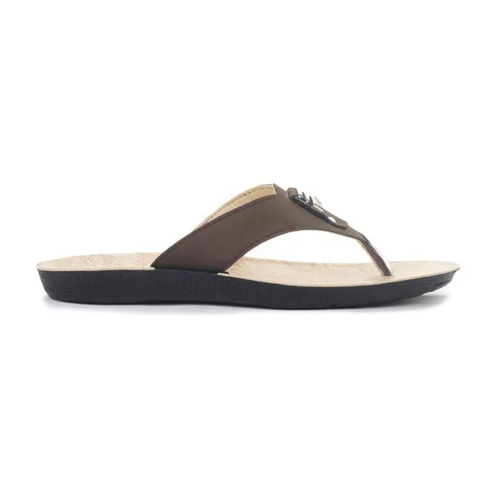 A-HA By Liberty 2089-011 Women Casual Brown Slippers Soul Step Wide toe box