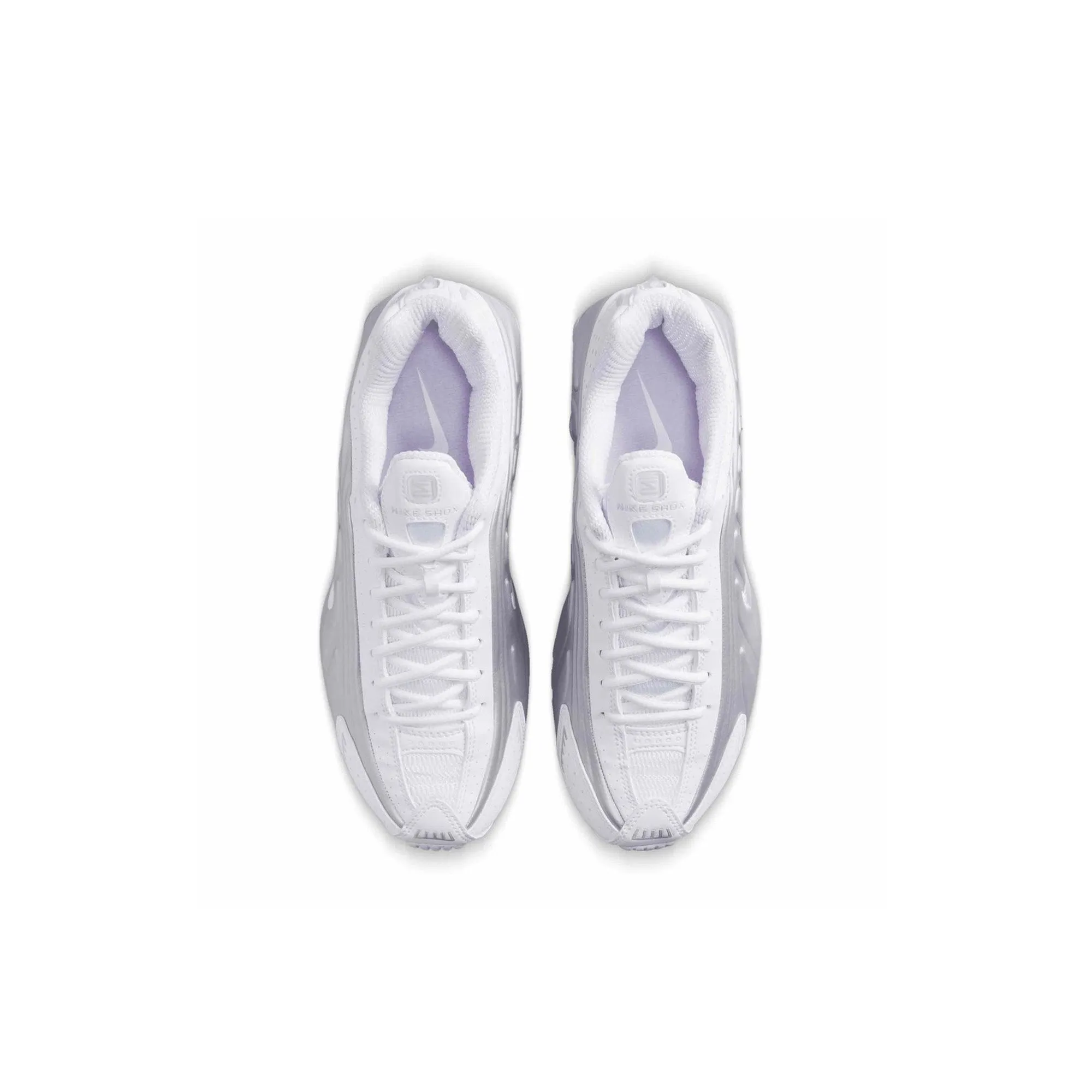 Cool Tone Feather Light Travel Enthusiasts Nike Shox R4 'White Metallic Platinum Barely Grape' Women's (2024)