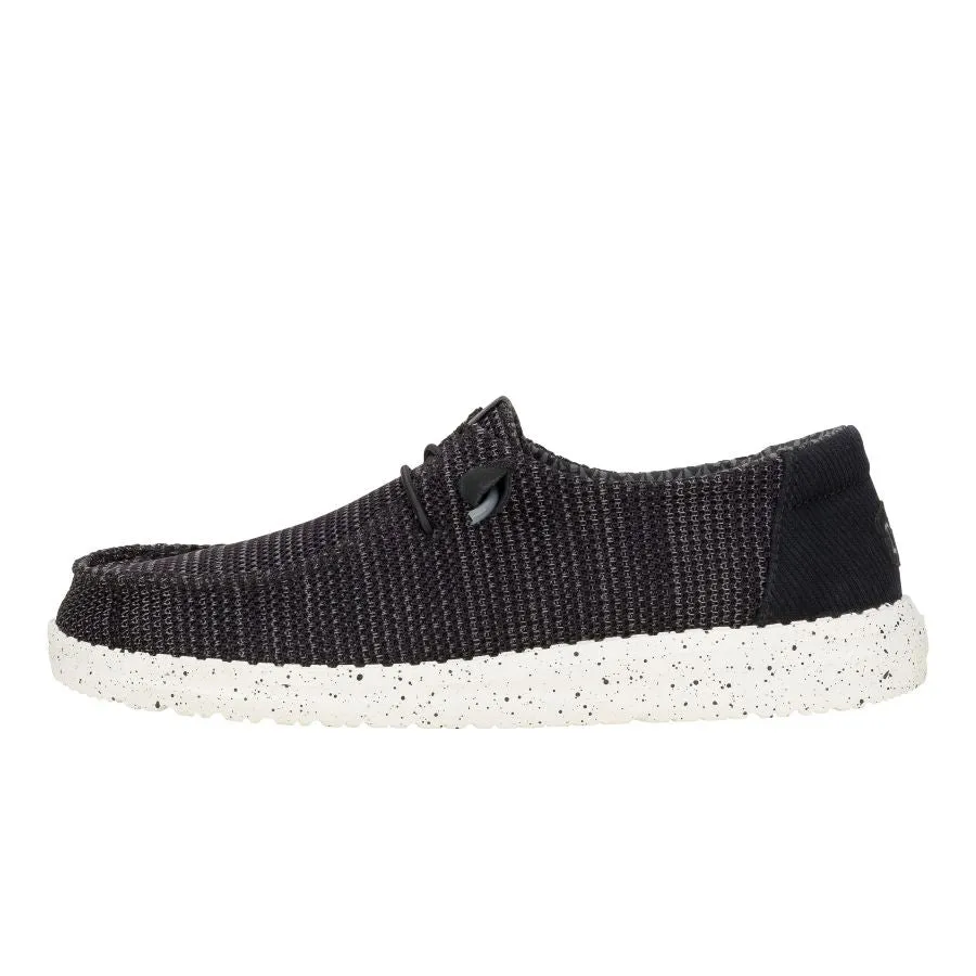 Shock Guard Anti Slip Wendy Stretch Sox Wide - Black/White