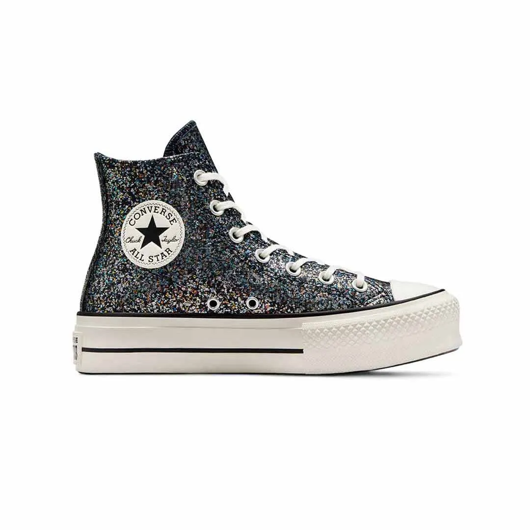 Height Plus Gym Quick Converse - Women's Chuck Taylor All Star Lift Platform Glitter High Top Shoes (A09551C)