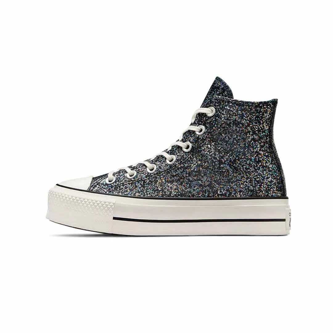 Converse - Women's Chuck Taylor All Star Lift Platform Glitter High Top Shoes (A09551C) Leather Ice Grip