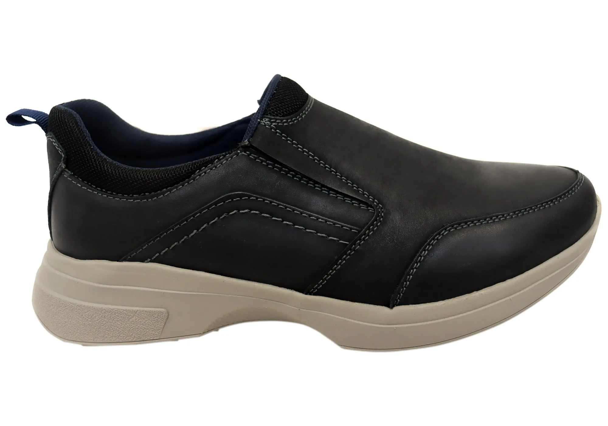 evening walk Cross Town Explorer Ramone Mens Comfortable Leather Slip On Casual Shoes