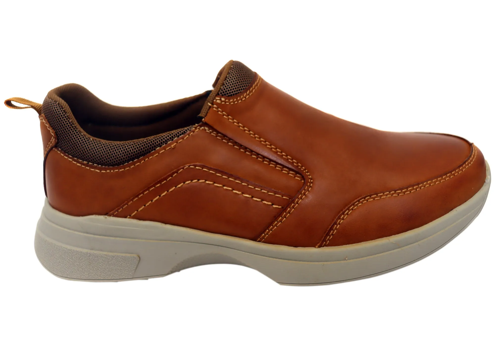 Explorer Ramone Mens Comfortable Leather Slip On Casual Shoes Lightweight Build