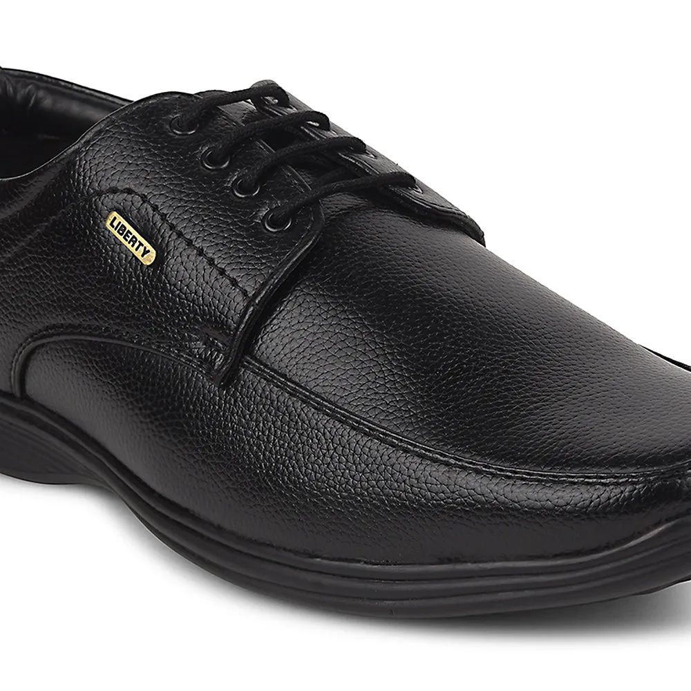 Shock Pad Italian Line Fortune Black Formal Lacing Derby Shoes For Men R573-05 By Liberty