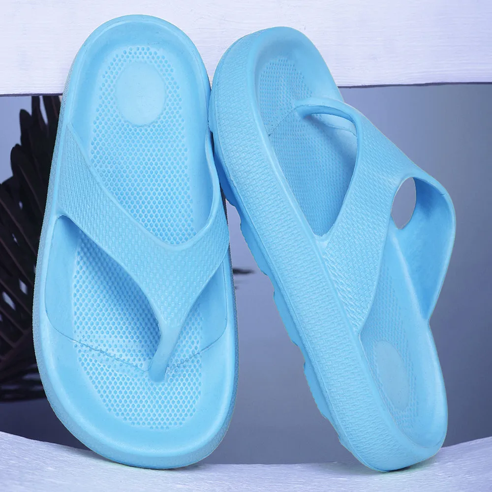 Slip Resistant All Weather Satin Glow A-HA Blue Casual Slipper For Women COMFYPRO By Liberty