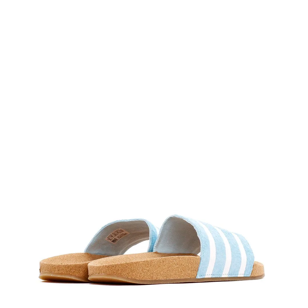 Adidas Originals Women Adilette Sky Blue White FX5918 Stretchable Fashionable
