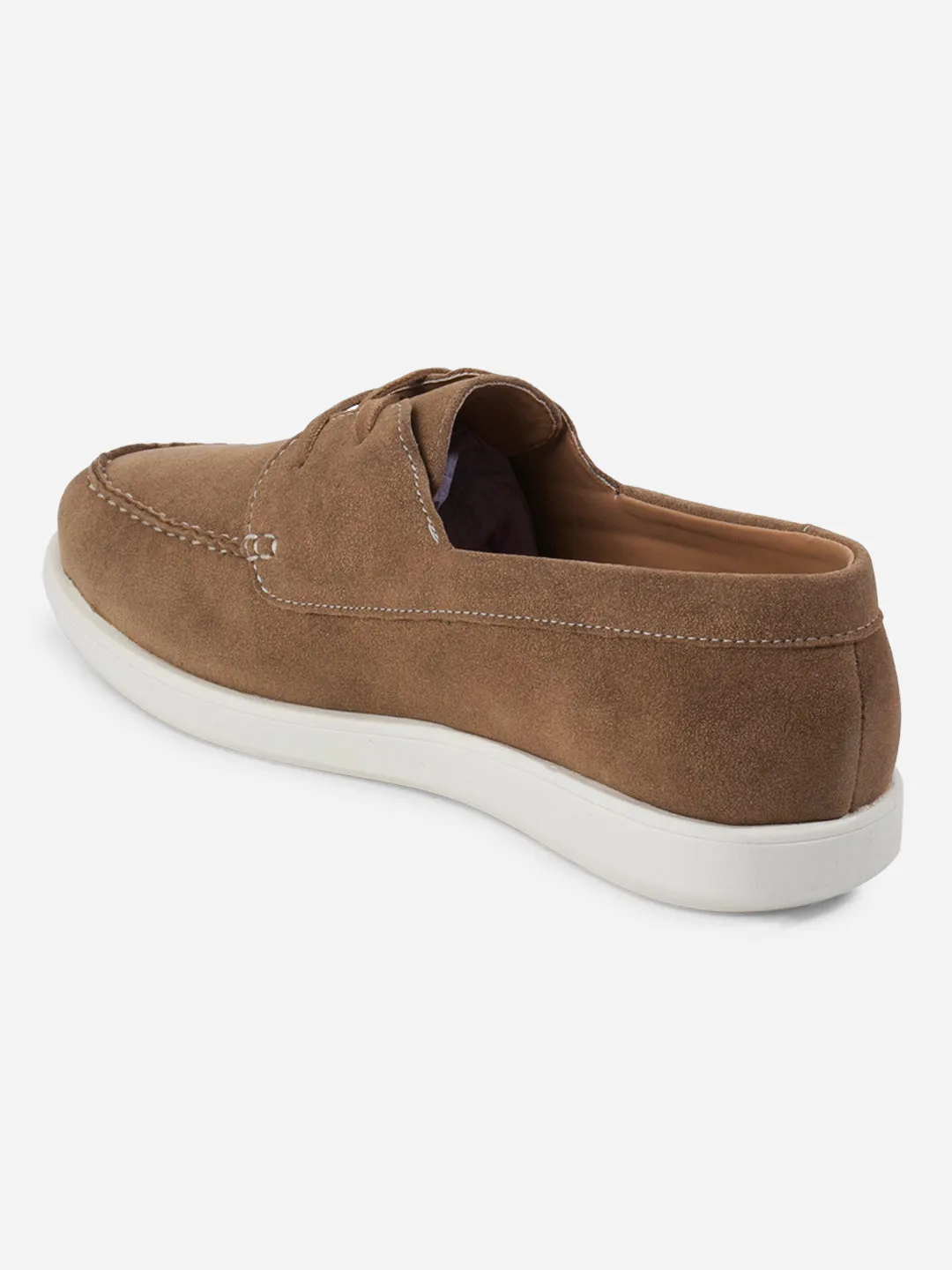 Pack Safe Men's Beige Suede Finish Casual Lace Up (IX2151)