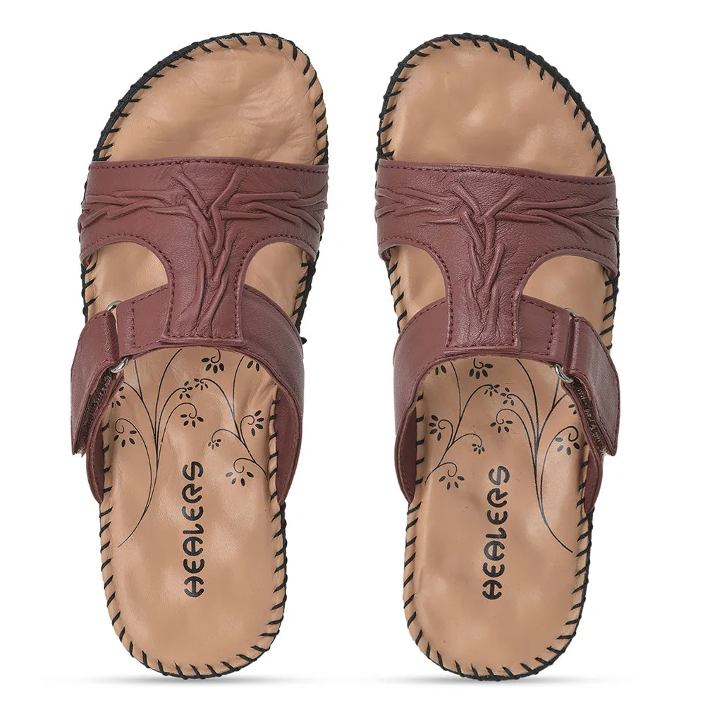 Healers Comfort (Cherry) Slippers For Women DR-526 By Liberty New In
