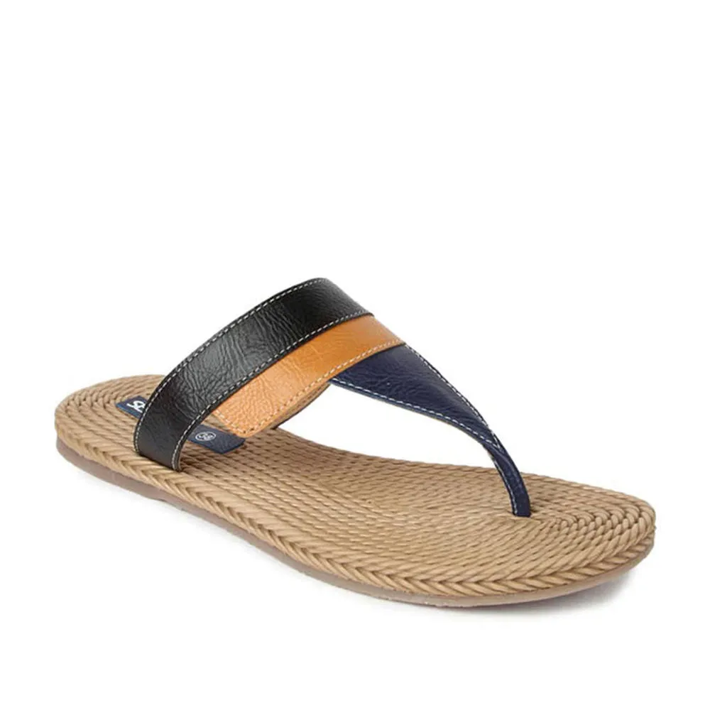 Jungle Path Wide Base Senorita Casual (Blue) Slipper For Women LA-1815 By Liberty
