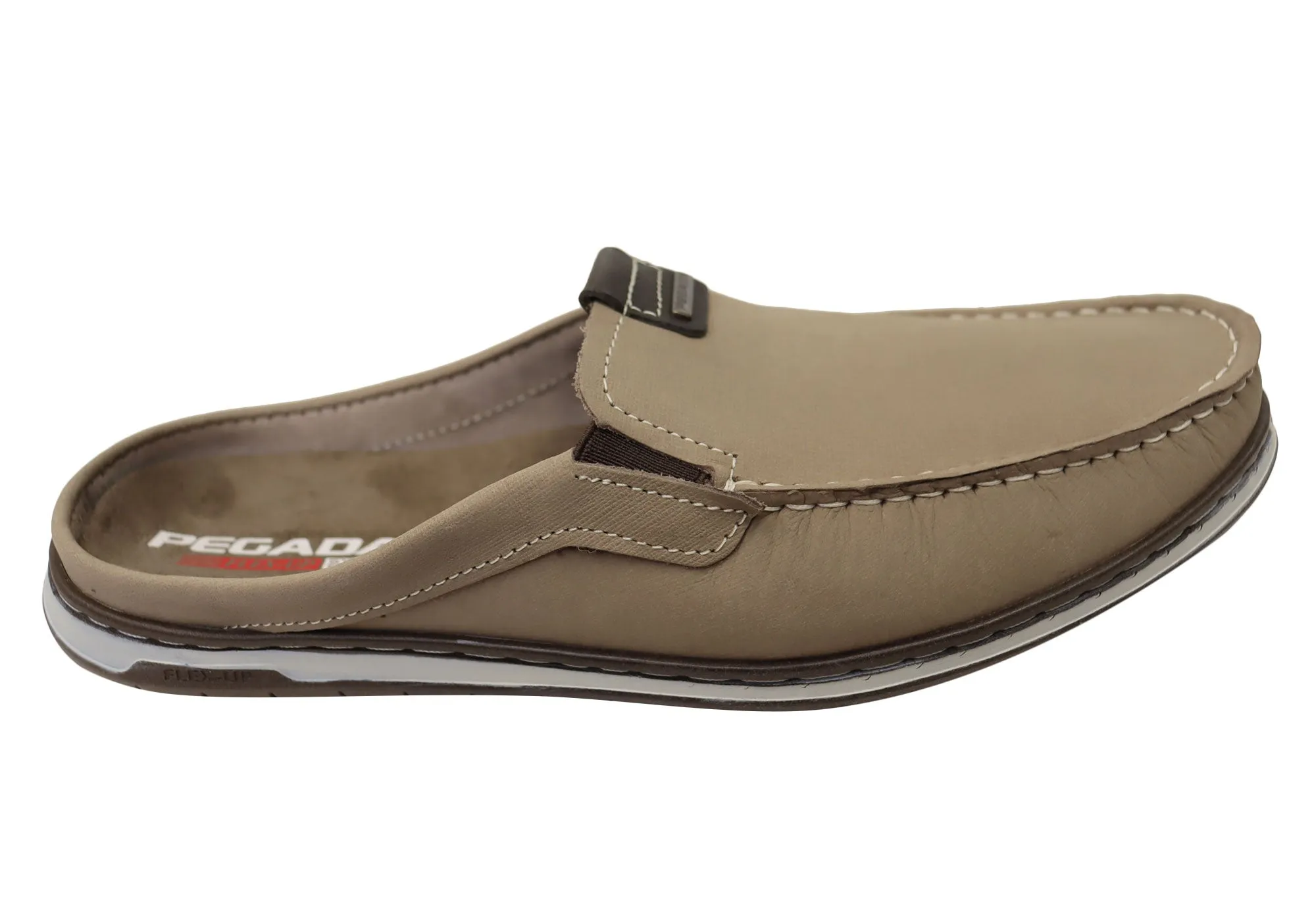 Supportive Feel Pegada Coast Mens Leather Slip On Comfort Casual Shoes Made In Brazil