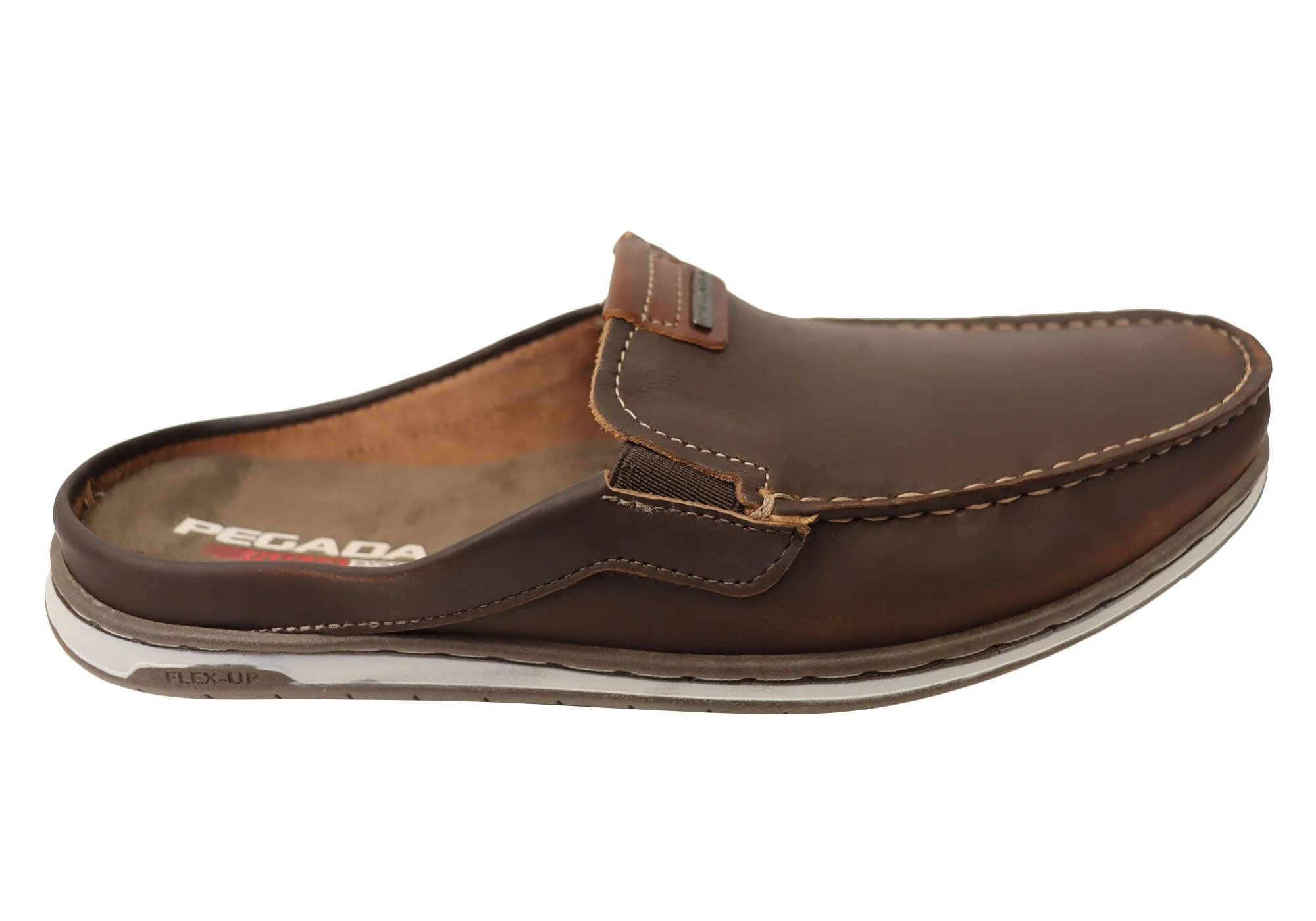 Textured Pattern Pegada Coast Mens Leather Slip On Comfort Casual Shoes Made In Brazil