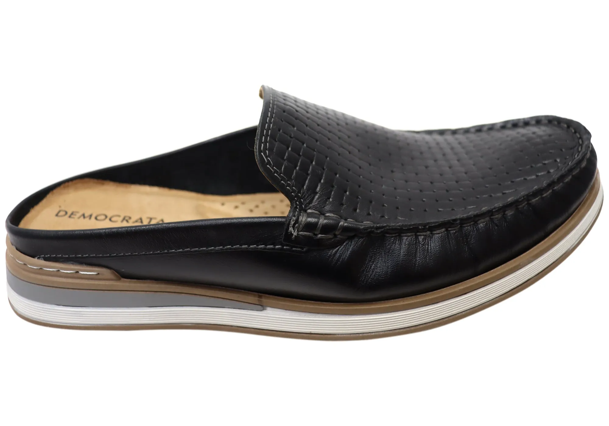 Democrata Terri Mens Leather Slip On Comfortable Shoes Made In Brazil Festival Ready