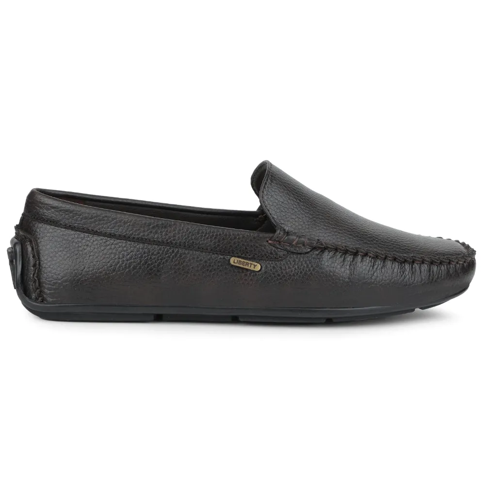 Fortune Brown Casual Loafers For Men AVL-4 By Liberty Legacy Cut Elegant Shoes